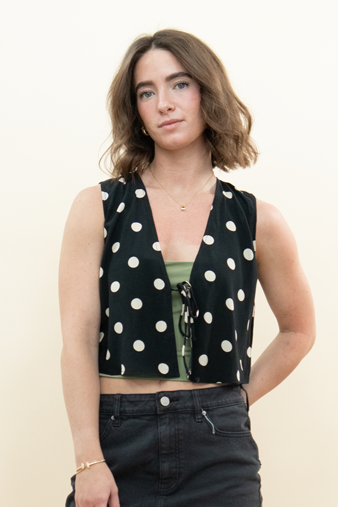 The Carrie Polka Dot Vest