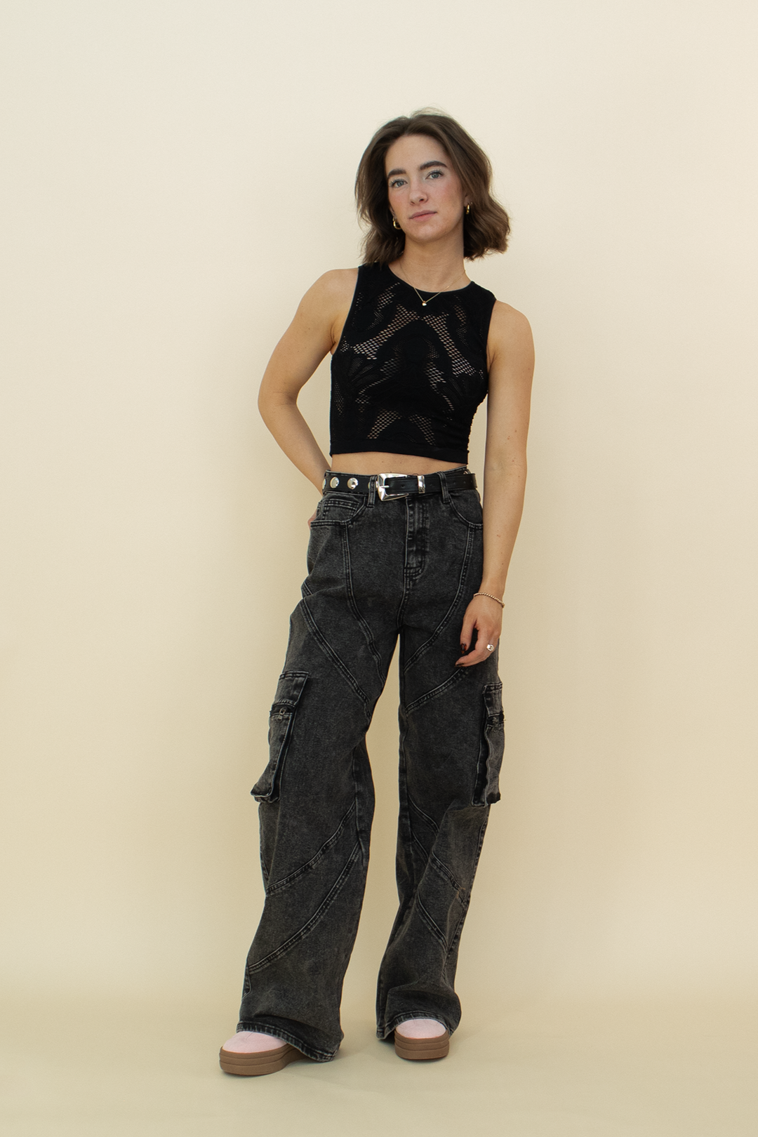 The Logan Acid Wash Cargo Pant