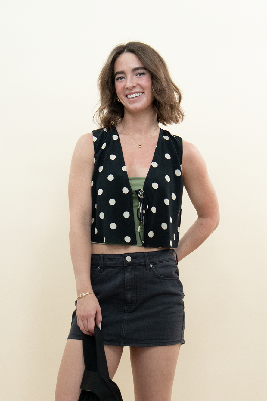 The Carrie Polka Dot Vest
