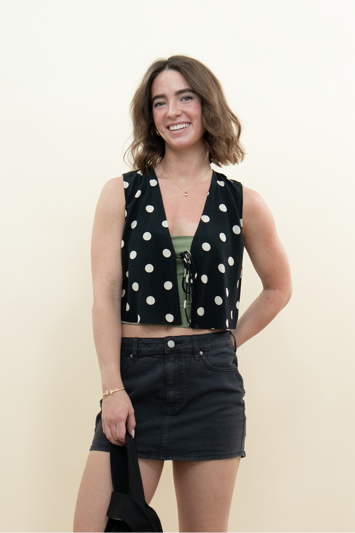The Carrie Polka Dot Vest