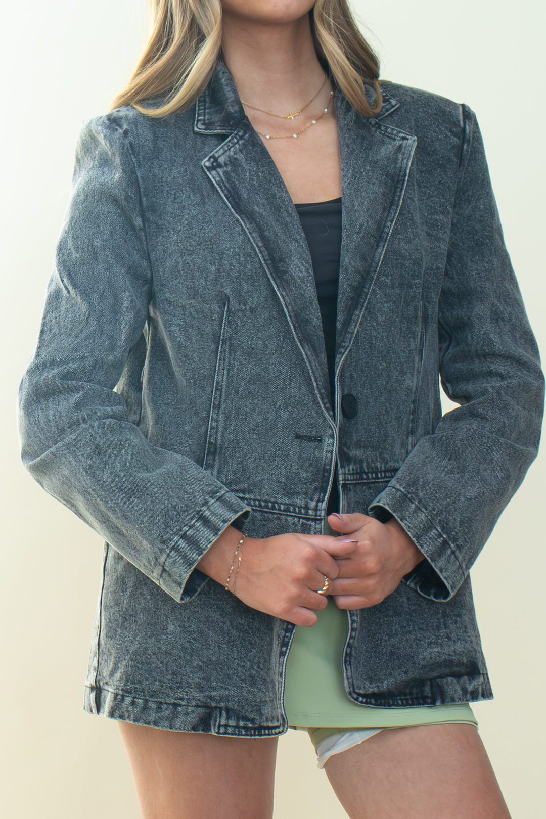 Denim Moment Oversized Blazer