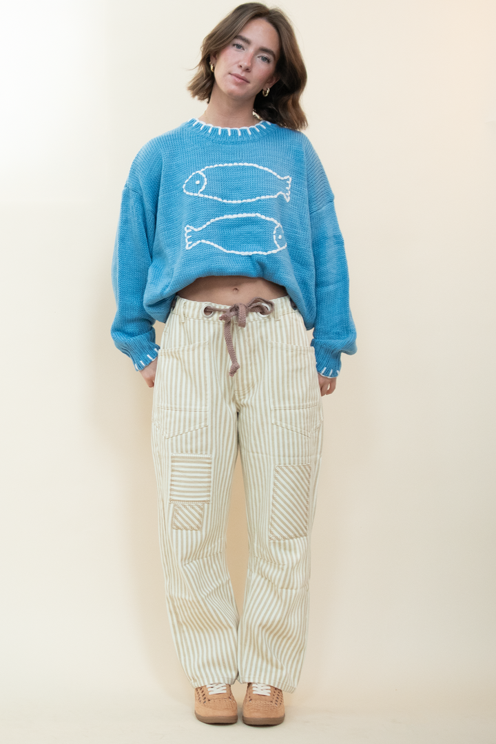 For the Coast Fish Sweater