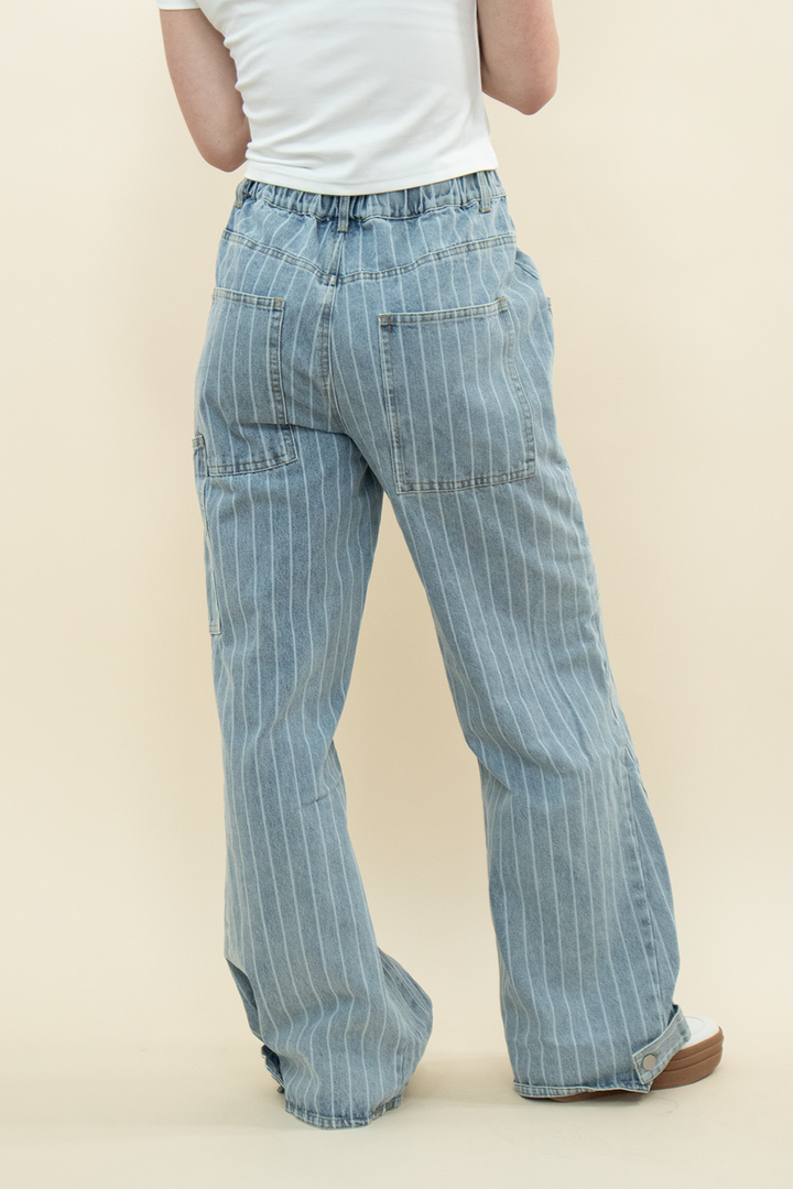 The Colette Drawstring Pinstripe Jeans