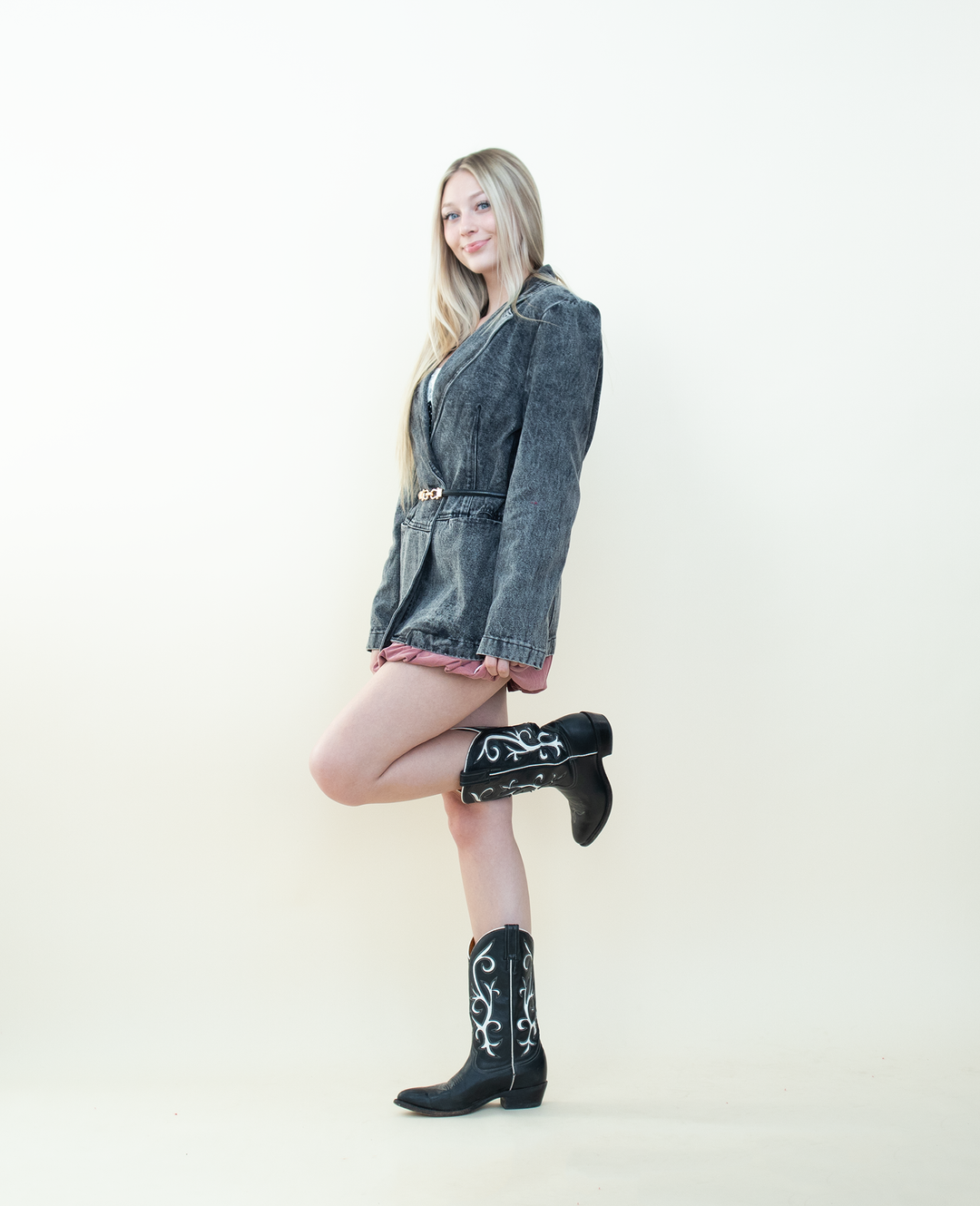 Denim Moment Oversized Blazer