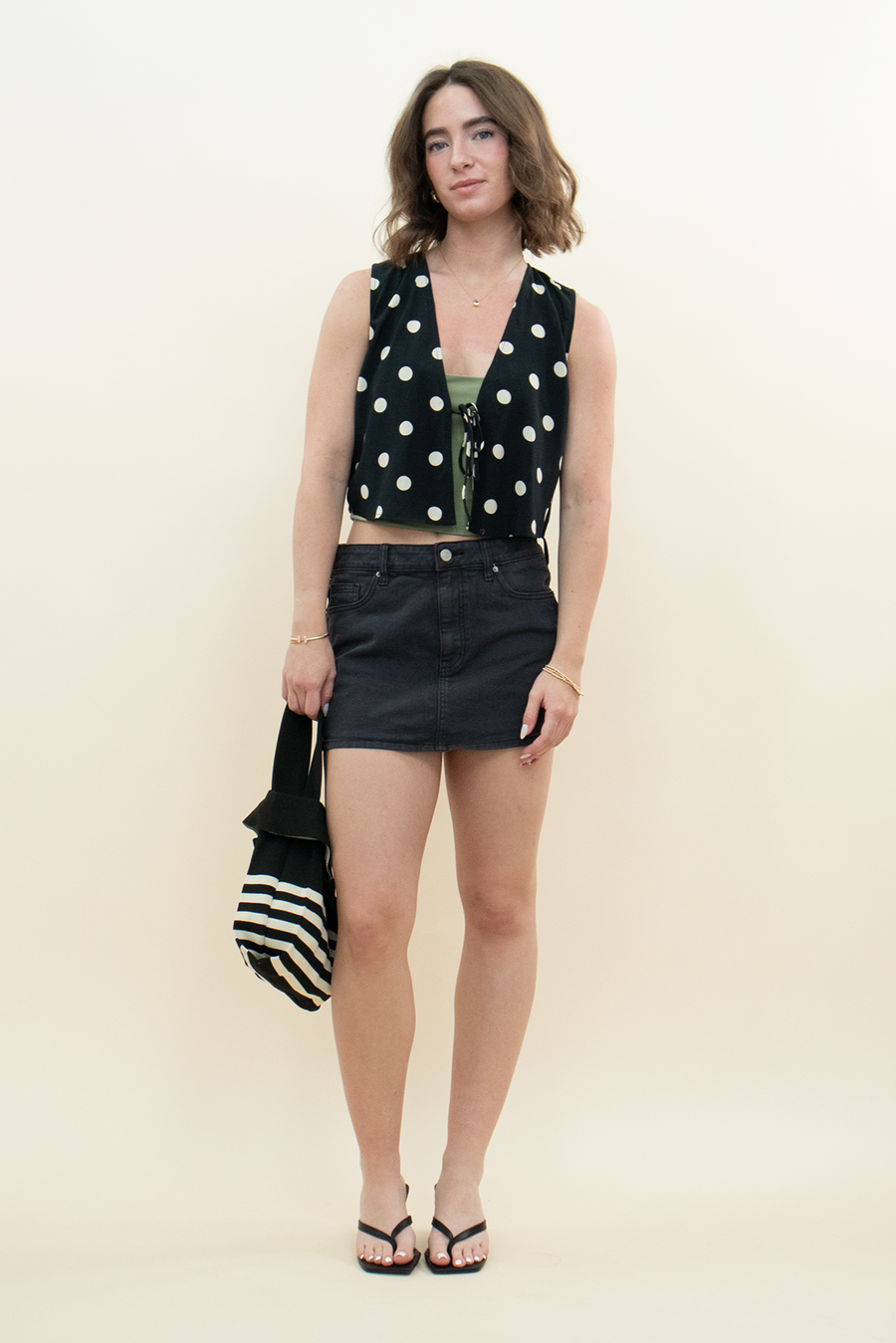 The Carrie Polka Dot Vest