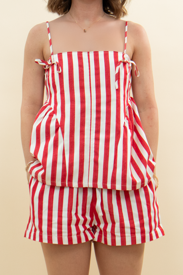 Stripe Season Drawstring Short