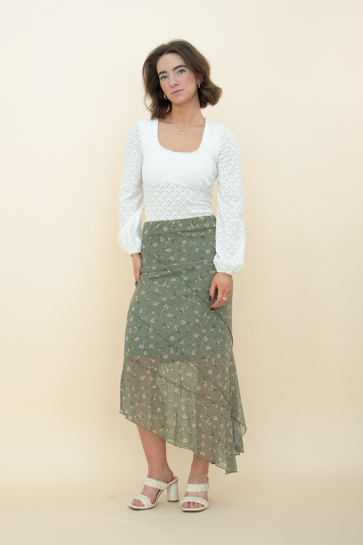 The Harmony Floral Convertible Mesh Skirt to Dress