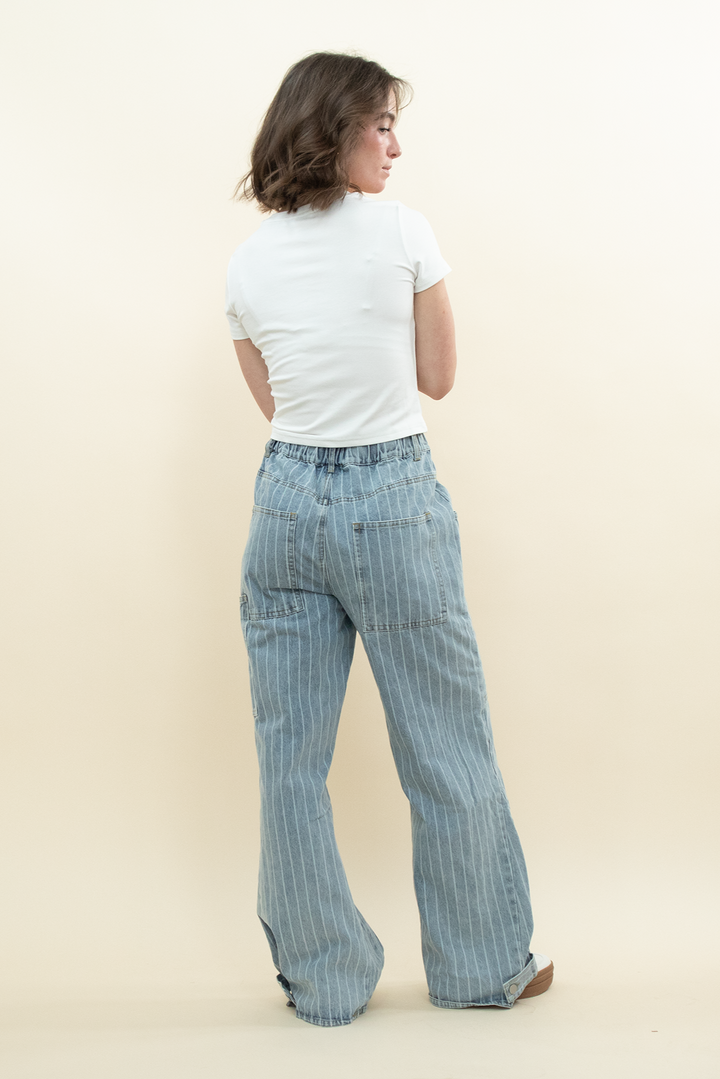The Colette Drawstring Pinstripe Jeans