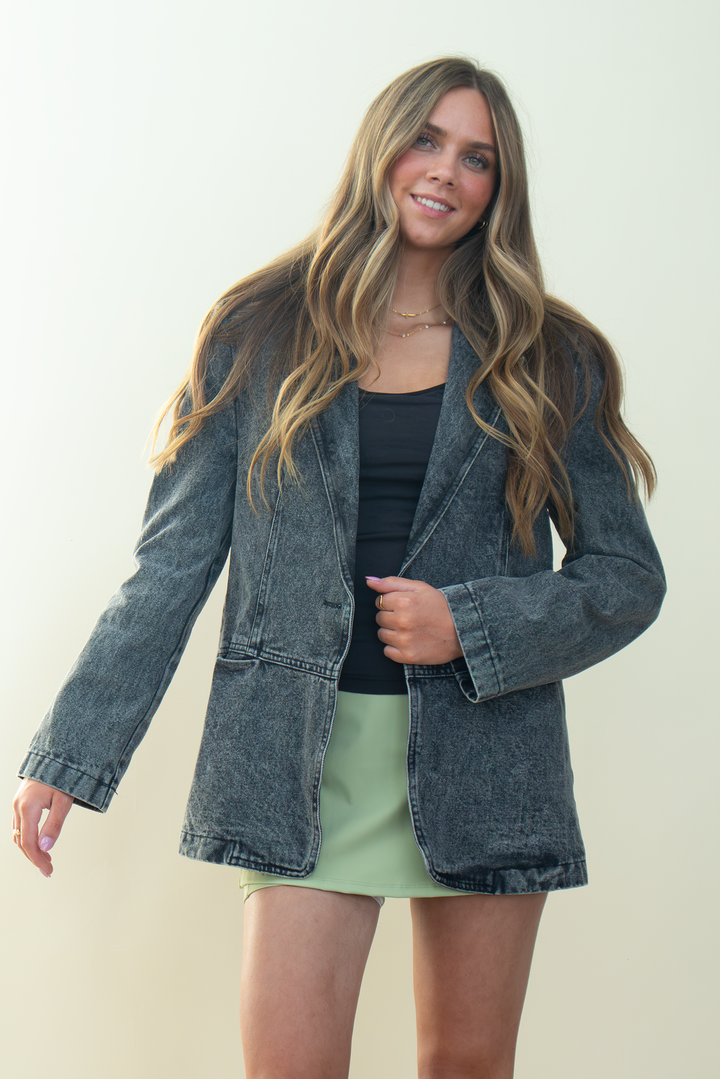 Denim Moment Oversized Blazer